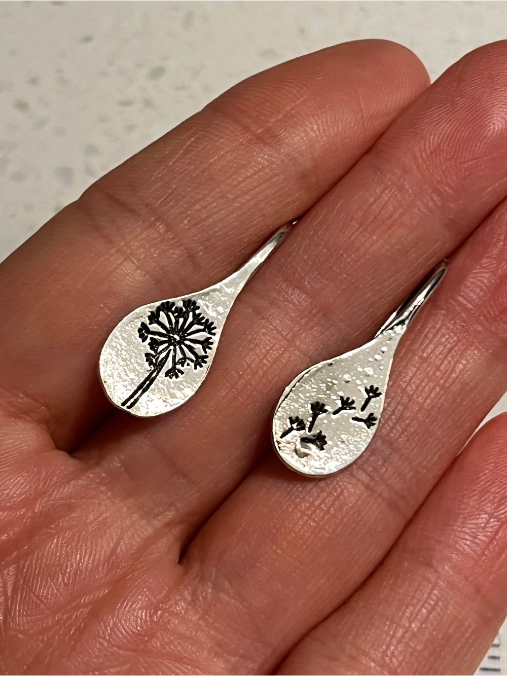Dandelion‎ Teardrop Earrings